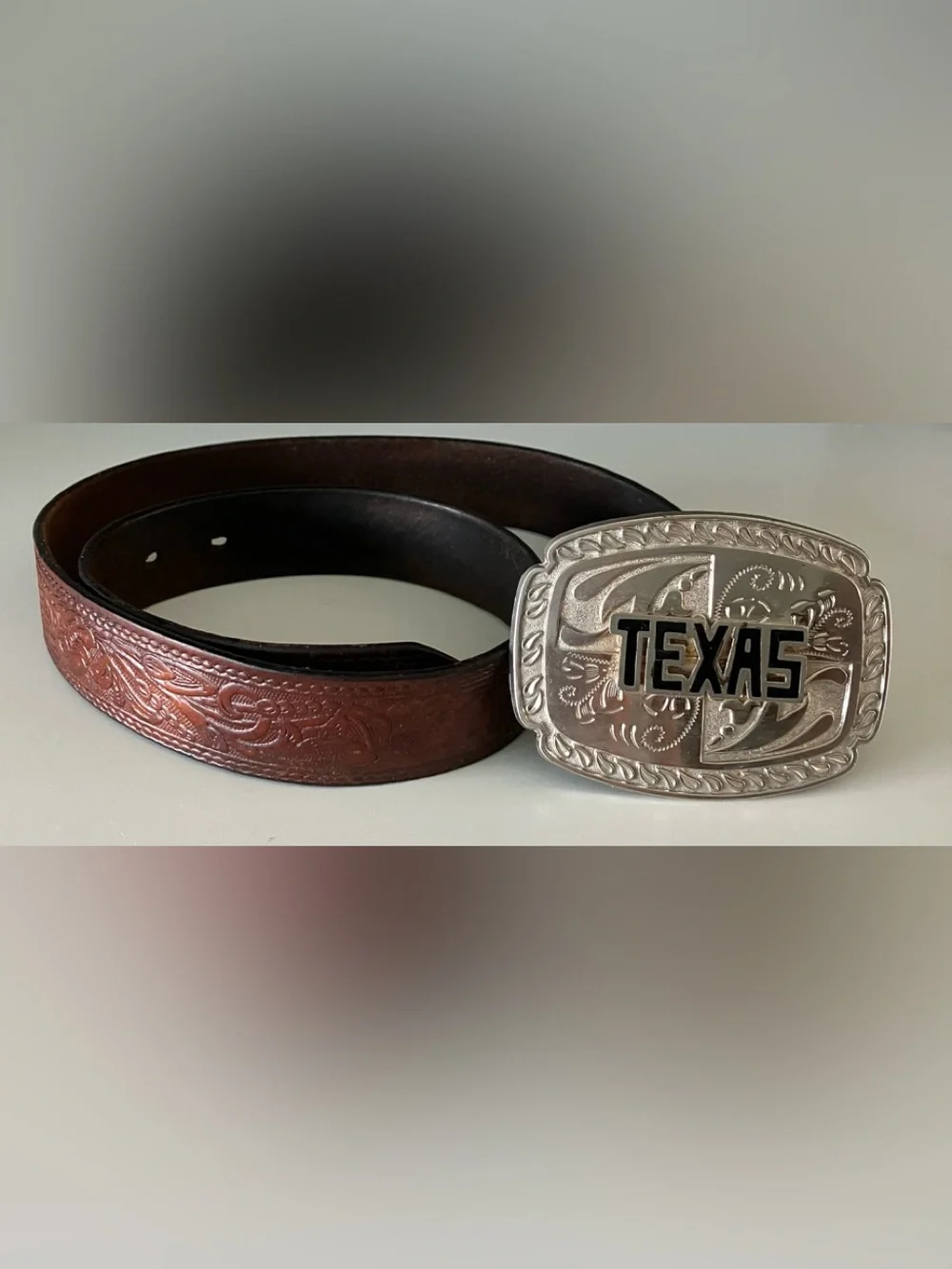 TEXAS LADIES WESTERN LEATHER BELT